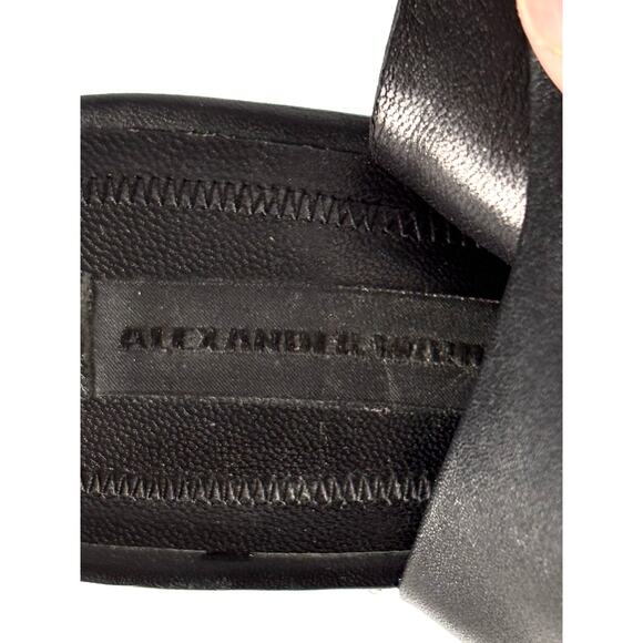 Alexander Wang Nadia Leather Peep-Toe Block Heel Sandals 35.5 Rose Gold - Picture 9 of 9